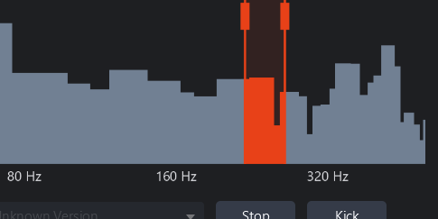 Kick Analyser window