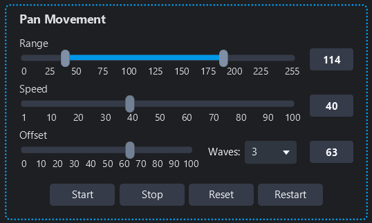 Pan and tilt position control